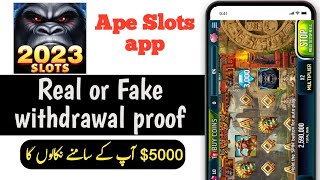 Ape slots: Vegas Casino Deluxe app review | Ape slots real or fake | Ape slots withdrawal proof 2023 screenshot 1