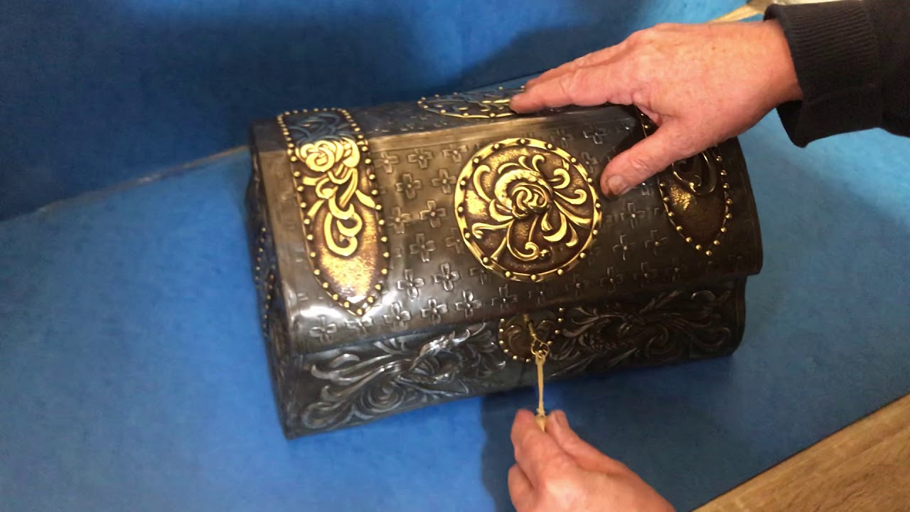 French Pewter Arts and Crafts box