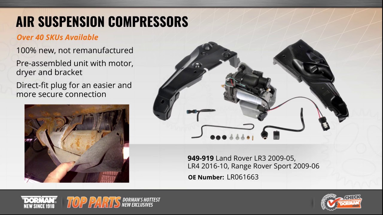 Highlighted Part Air Suspension Compressor for Select Land Rover