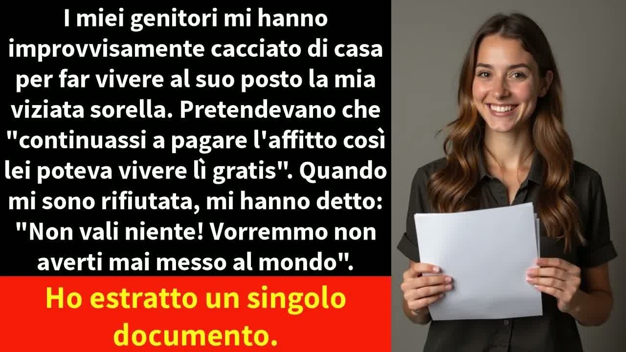 Mia madre mi ha chiamata una sera, con la voce rotta: "Anna ha perso tutto. Può vivere nel tuo appartamento, ma tu continuerai a pagare l'affitto." Ero seduta sul pavimento del mio monolocale...