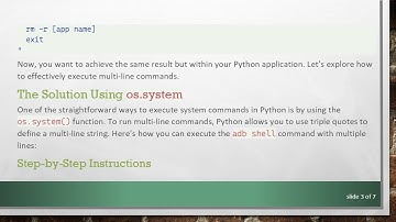 How to Use adb shell Commands in Python with os.system