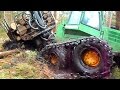 John Deere 1110D logging in mud, difficult conditions