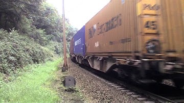 BLS Cargo with Container Train at Venlo the NL 23.8.2015