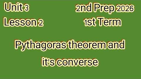 Pythagoras theorem and it