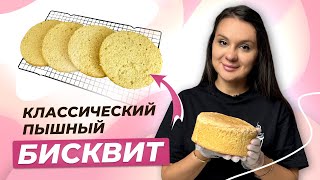 Классический бисквит, который получится абсолютно у всех! Рецепт из 3 ингредиентов.