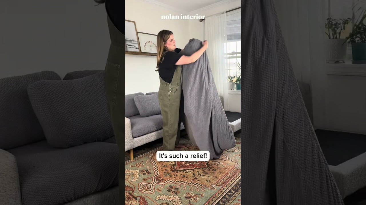 It’s easy to clean, and this sofa cover is perfect for homes with kids and pets