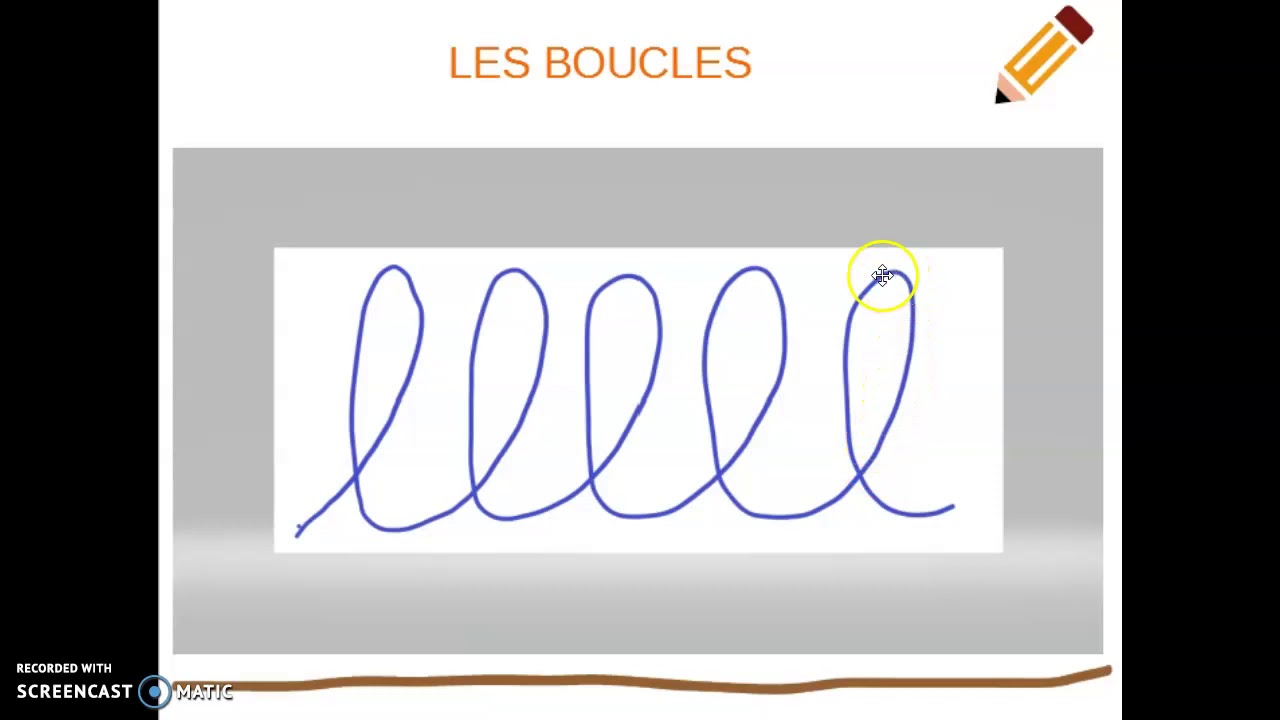 Ecriture cursive les boucles 1 YouTube