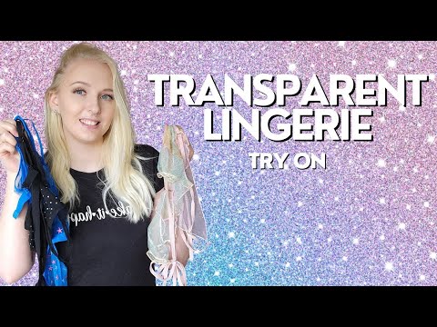 4K Transparent Lingerie Try On With Mirror | Natural Mom Bod | Aspen Sage