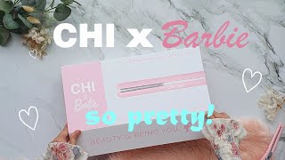 CHI x BARBIE Pink Hair Straightener Iron and Hair Spray Unboxing | So Cute!