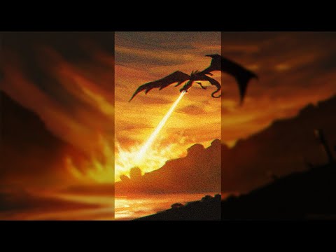 1 Minute Epic Fantasy Digital Painting - Dragon Fire | Photoshop Speed Art Time Lapse #SHORTS