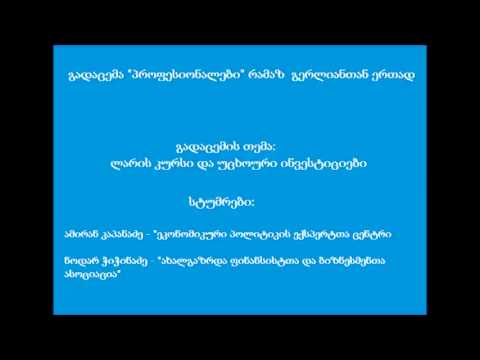 გადაცემა \"პროფესიონალები\" - ამირან კაპანაძე და ნოდარ ჭიჭინაძე ლარის კურსის შესახებ