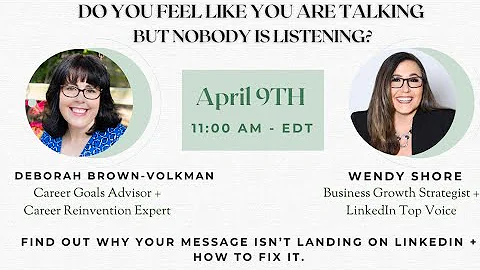 Why Your Message Isn’t Landing On Linkedin + How To Fix It. @deborahbrownvolkman