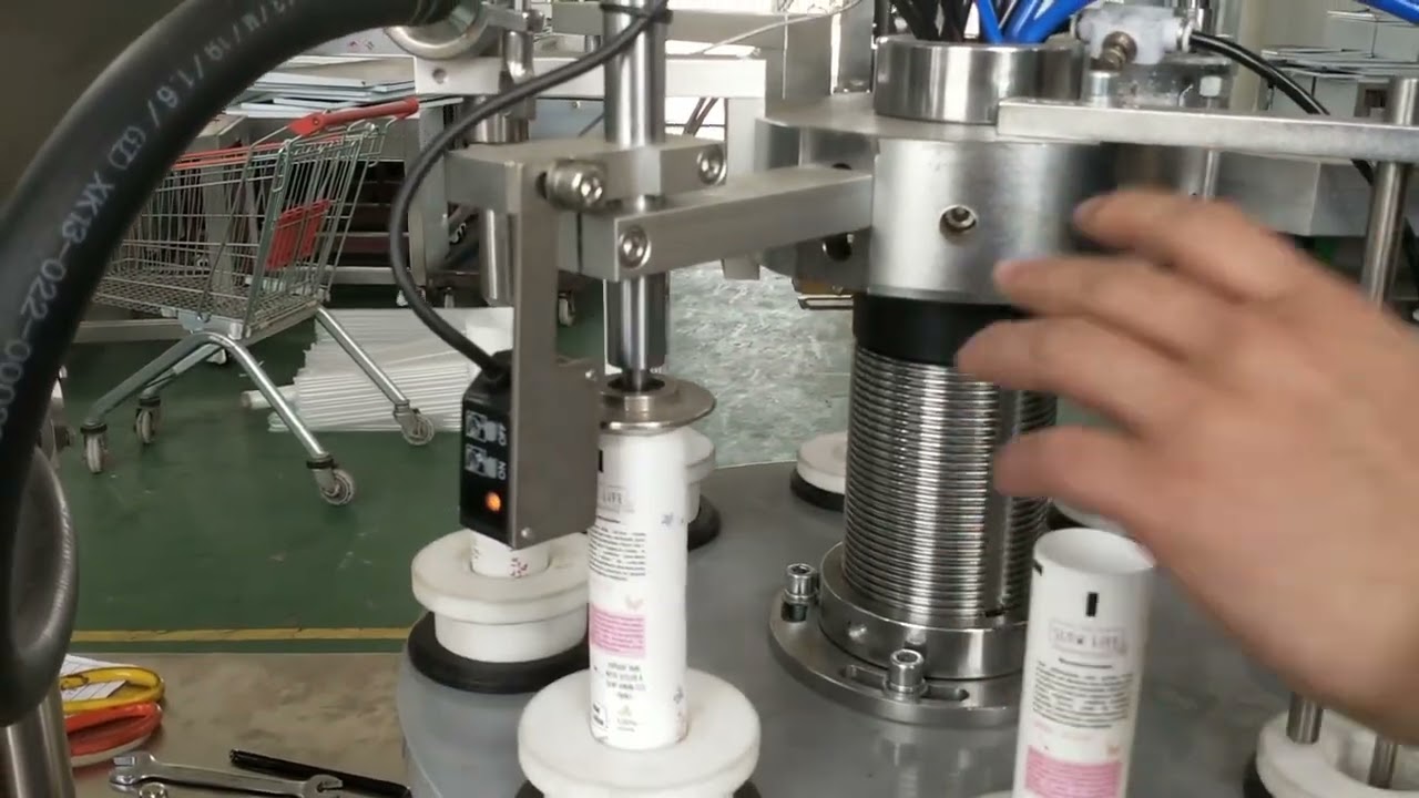 Mic-R30 semi automatic plastic tube rotary valve toothpaste filling machine