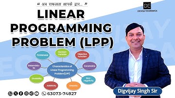 Linear programming || Mathematical Economics || Optimisation problem ||