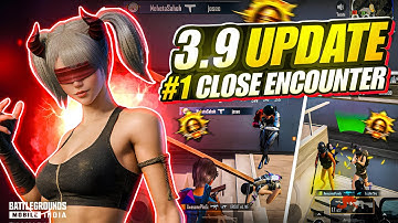 Close Encounter #1 In 60 FPS 💀|| Fastest 3.9 Update Clutches 🔥|| BGMI~PUBG!!