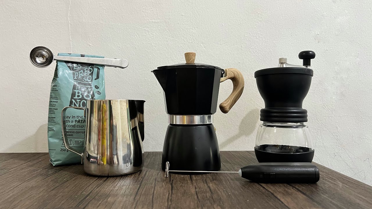 buat LATTE dengan menggunakan Moka Pot 