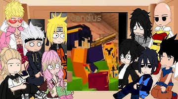 Anime Characters React To INCENDIUS || Gacha reacts to Minecraft + HamoodeG & AJ + Bonus SCARY MOBS