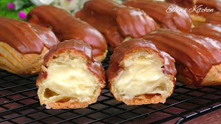 Perfect eclairs! Surprise everyone with this amazing dessert! Simple and very tasty!