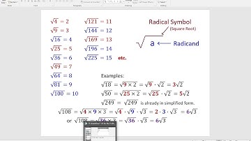 Simplifying Radicals using the TI-84 Calculator