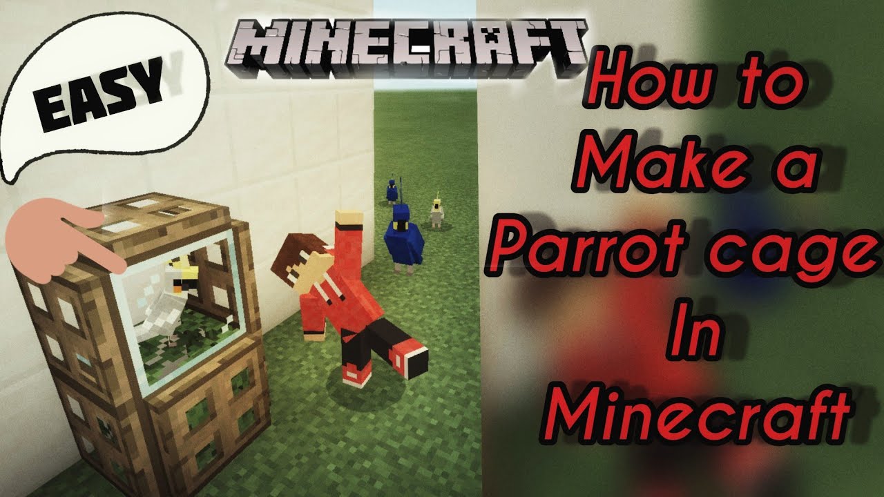 How to make a parrot cage in Minecraft Blaze Gaming. YouTube