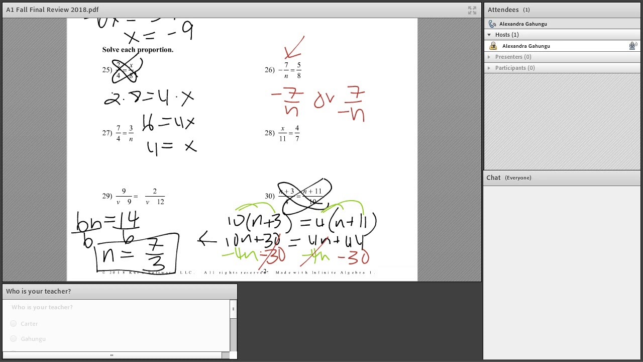 Griffin Virtual Lab: Algebra 1 - Fall Final [2019-20] - YouTube