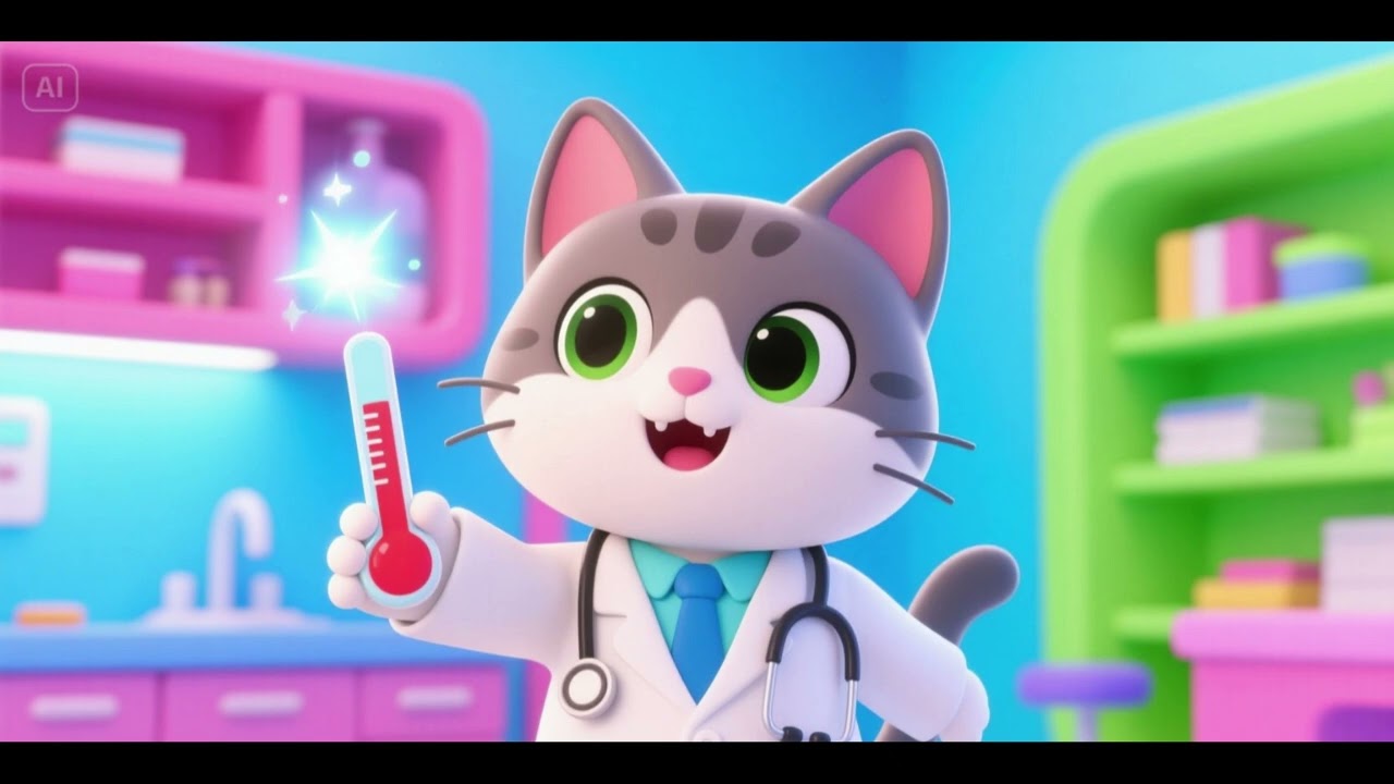 Kitten Doctor and the Magic Thermometer | Nursery Rhymes & Kids Songs