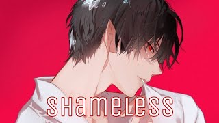 Nightcore↪ Shameless Lyrics (Male Version) Resimi