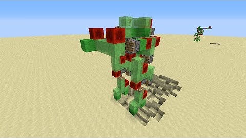 Slime block robot mech tutorial with cannon!