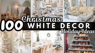 Elegant 🤍 WHITE Christmas Decor Ideas 2025 ❄️ Holiday Tree, Wreath, Table Theme Decorations screenshot 5