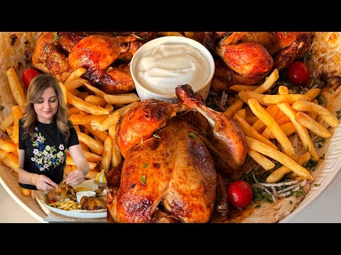 دجاج مشوي بستخدام الأكياس الحرارية بالتتبيله الحمراء الطعم