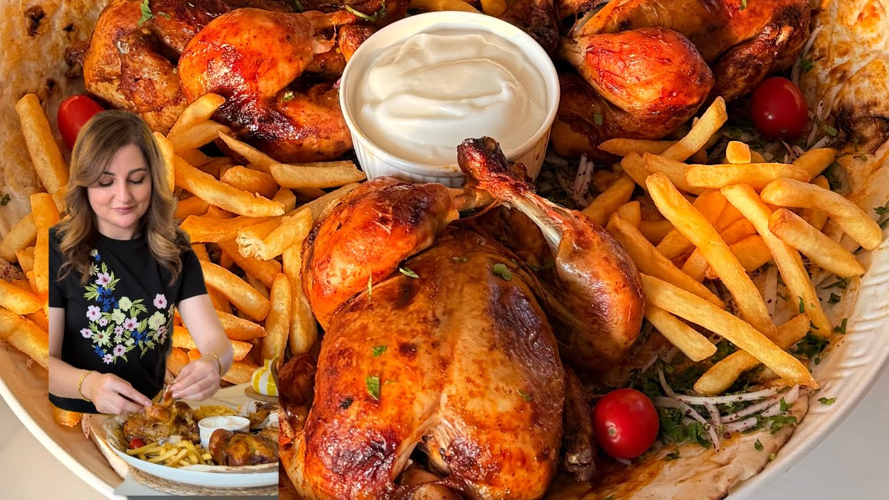 دجاج مشوي بستخدام الأكياس الحرارية بالتتبيله الحمراء 😋الطعم 💯