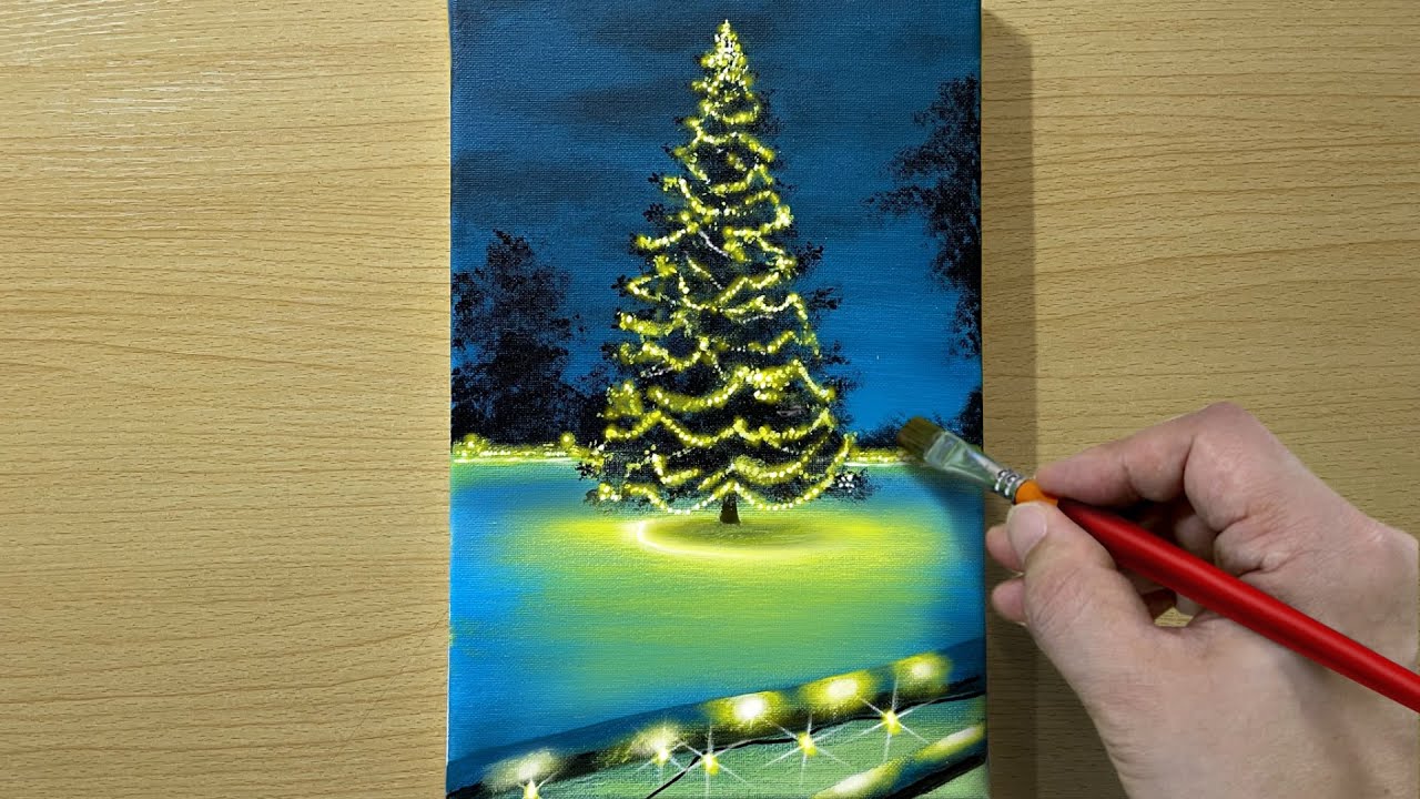 油彩画　Xmas tree 71q09OpAXcL._UF350,350_QL50_.jpg