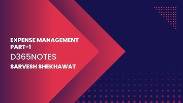 Expense Management  Expense report setup in D365 Finance and operation Part   1