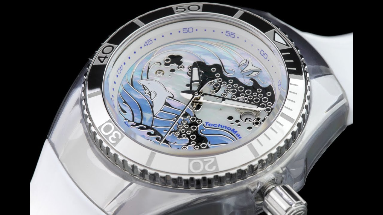 TechnoMarine 114027 Women's 41mm 2-tone Mother of Pearl Dial Silicone Strap Watch renato raquetes