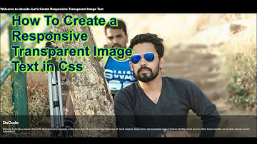 Create a Responsive Transparent Image Text in Css | Make text transparent in a picture