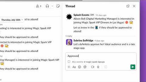 Slack notifications for registration updates