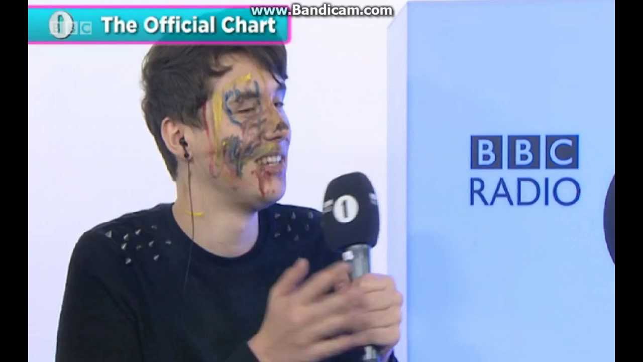 Dan and Phil Chart Show Distraction 18-08-2013 Face Paint