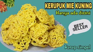 SIMPEL HANYA 2 BAHAN UTAMA SAJA | JADI KERUPUK MIE KUNING RENYAH DAN GURIH