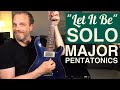 How to play let it be  the beatles guitar solo lesson