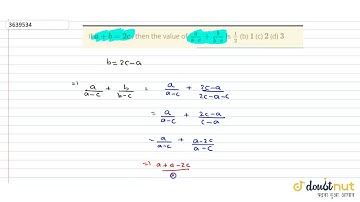 If `a+b=2c` , then the value of `a/(a-c)+b/(b-c)` is `1/2` (b) `1` (c) `2` (d) `3`