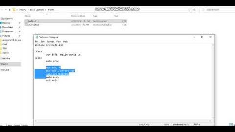 Masm Setup and Hellow world programm in Assembly language