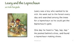 Leary and the Leprechaun - a Wordville Reading Comprehension Story