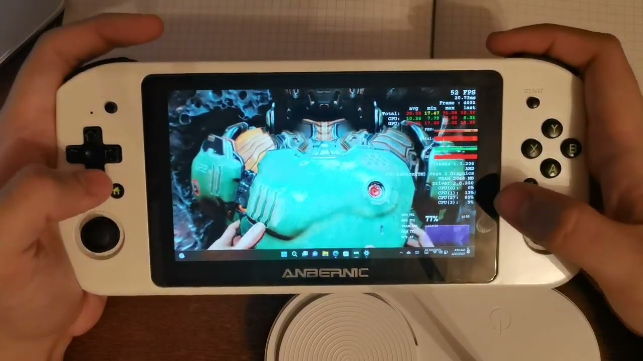 Anbernic Win600 8GB RAM/3050e | DOOM 2016 stock/Win11
