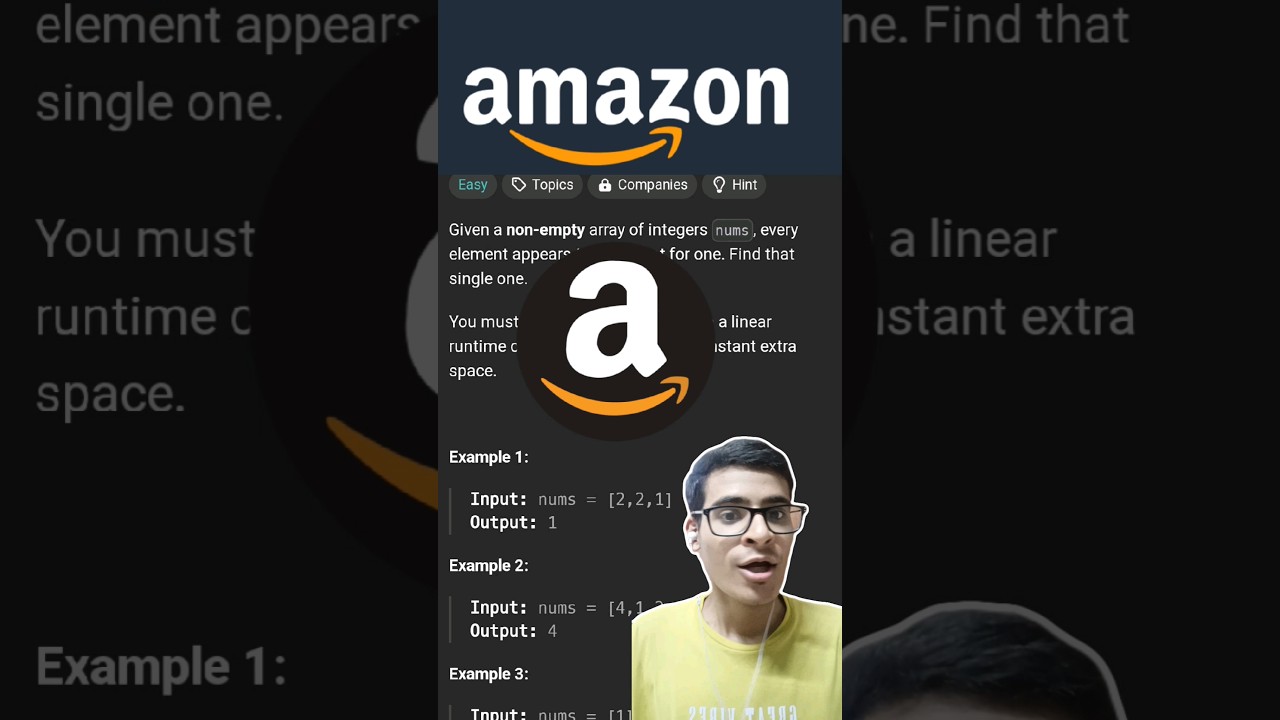 Easy Amazon DSA interview question ||#dsa #leetcode #webdevelopment #js