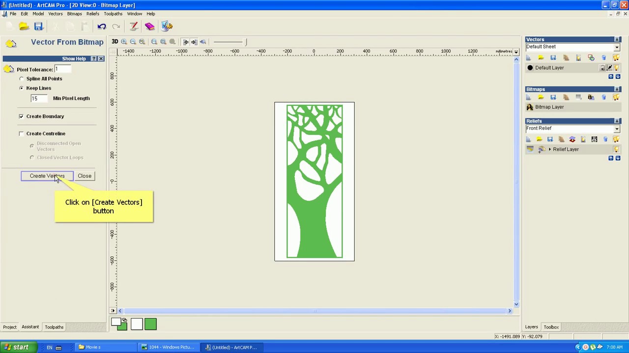 artcam pro srinivas create jpg to vectors