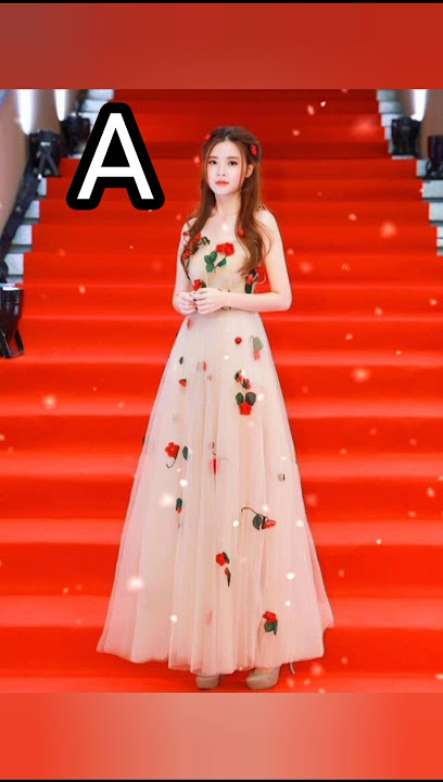 Letest Party Wear according to your name first letter #shorts #ytshorts #gown #princessdress #dress