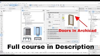 Settings in Door | Settings in Doors in Archicad 24 | Achicad Full tutorial