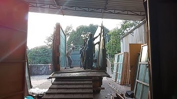 Glass unloading #Bagvathi_industry