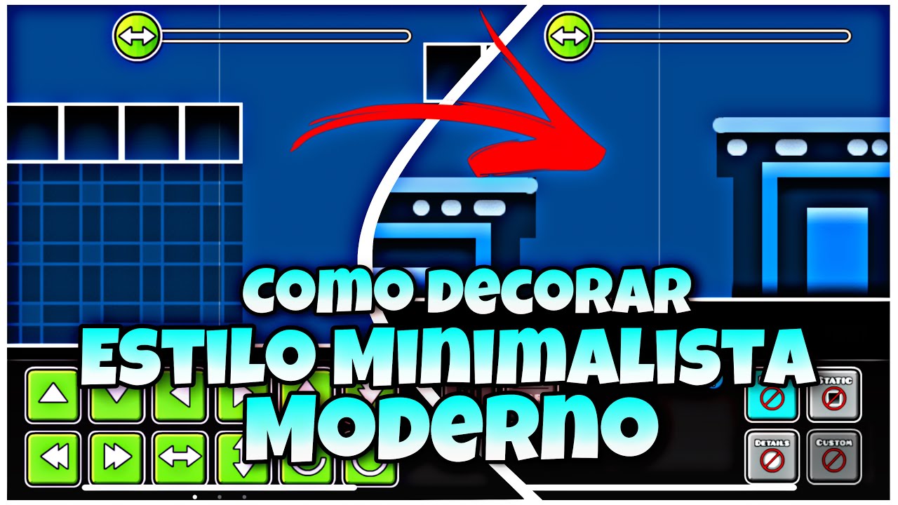 COMO DECORAR ESTILO MINIMALISTA MODERNO!! (block desing) -Geometry Dash ...