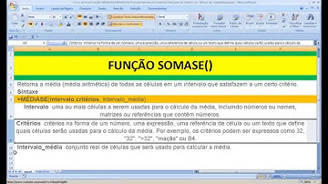 MÉDIASE ou MÉDIASES Média aritmética condicional critério Excel Fórmula Função Estatística